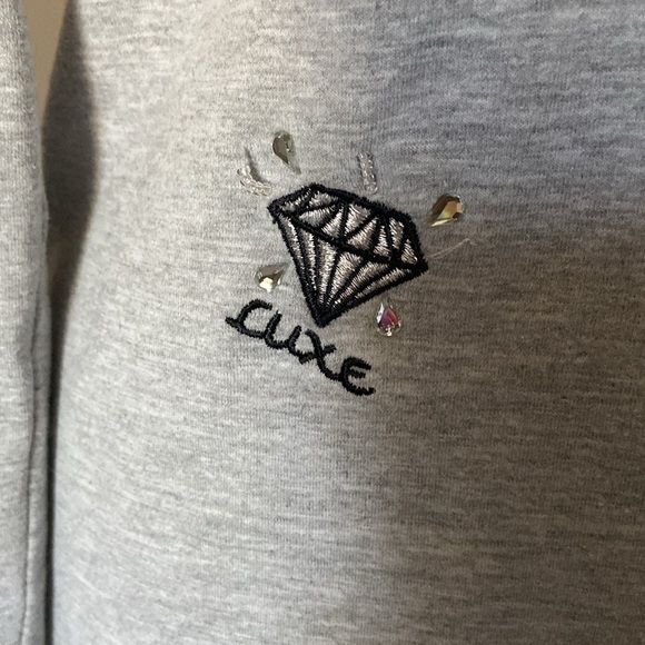 Punt Roma Women’s Gray Embellished Have A Nice Day Long Sleeve Tee Size Medium - Picture 7 of 10